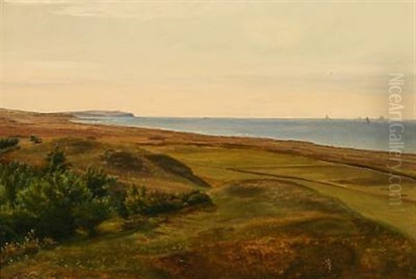 Udsigt Fra Hornbaek Mod Nakkehoved I Gilleleje (landscape From Hornbaek With A View Towards Nakkehoved, Denmark) Oil Painting by Vilhelm Kyhn