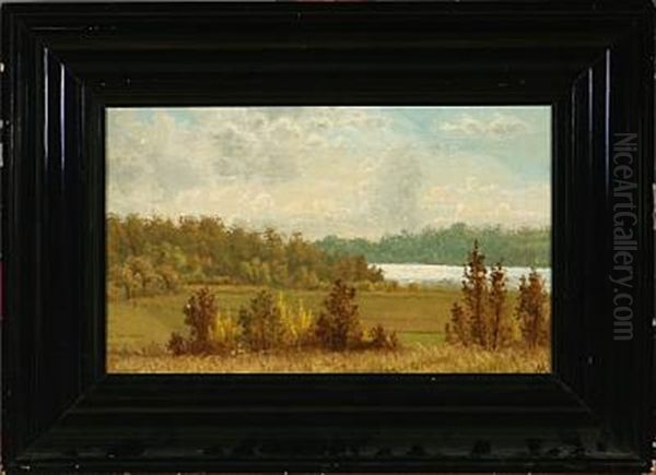 Efteraarslandskab Ved Silkeborg Oil Painting by Vilhelm Kyhn
