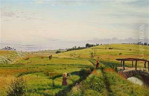 Sommerlandskab. Motivet Fra Ostkysten Af Jylland Oil Painting by Vilhelm Kyhn