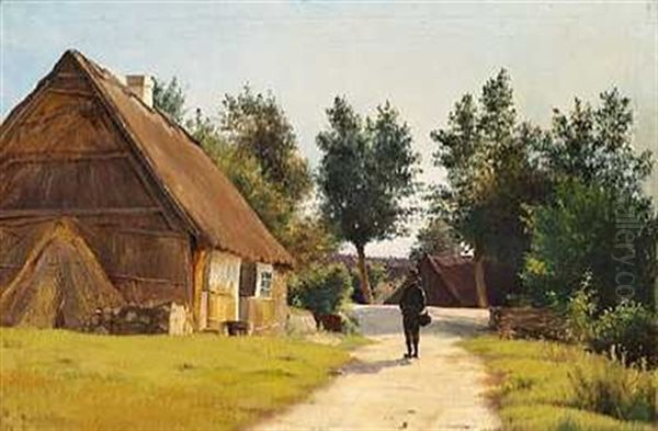Parti I Rorvig Oil Painting by Vilhelm Kyhn