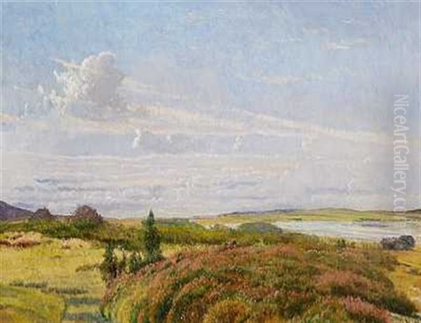 Lynglandskab Oil Painting by Vilhelm Kyhn