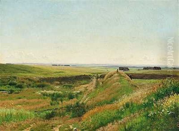 Dansk Sommerlandskab Oil Painting by Vilhelm Kyhn