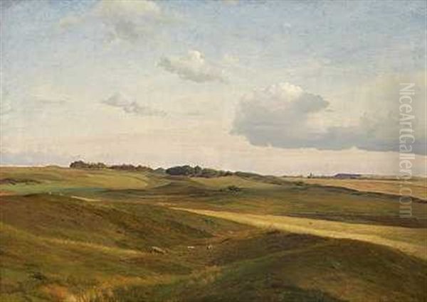 Sommereftermiddag. Emnet Taget I Naerheden Af Rorvig Oil Painting by Vilhelm Kyhn