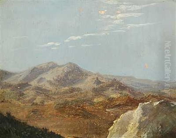 Udsigt Over Bjerge Oil Painting by Vilhelm Kyhn