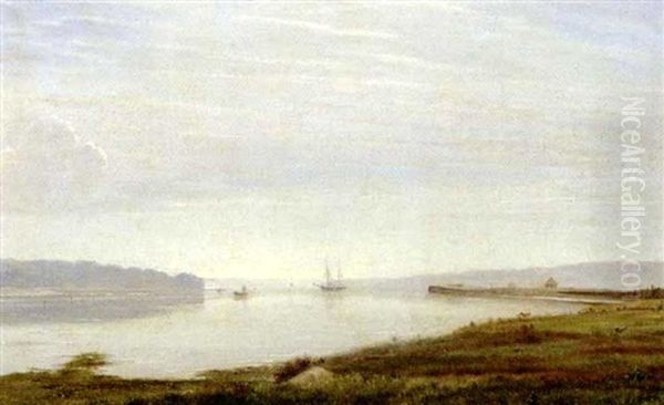 Parti Fra Vejle Fjord Oil Painting by Vilhelm Kyhn