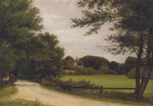 Forvalterboligen Ved Gisselfeld Oil Painting by Vilhelm Kyhn