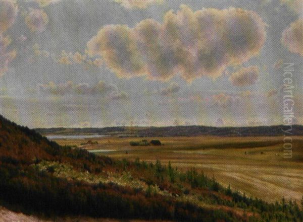 Udsigt Ved Gammel Rye. I Mellemgrunden Ses Mosso Oil Painting by Vilhelm Kyhn