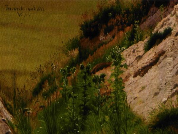 Tidsler Pa En Lerskraent Oil Painting by Vilhelm Kyhn