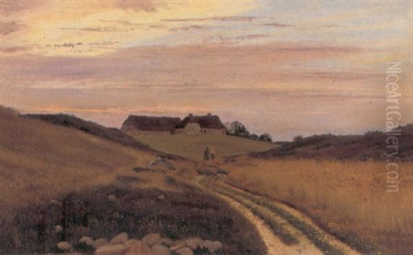 Efter Solnedgang, Viborgegnen Oil Painting by Vilhelm Kyhn