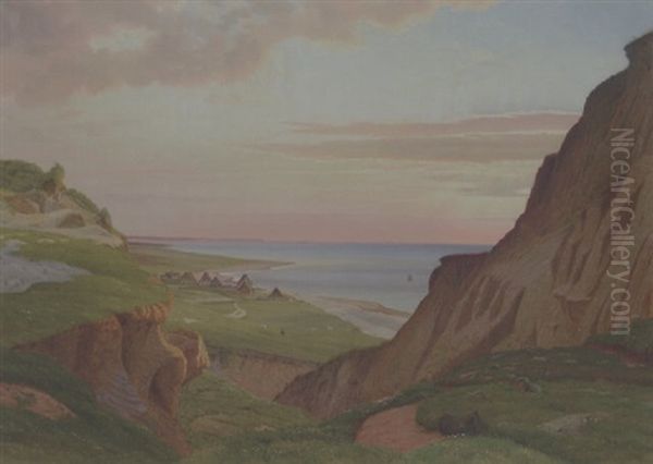 Ved Mariager Fjord Oil Painting by Vilhelm Kyhn