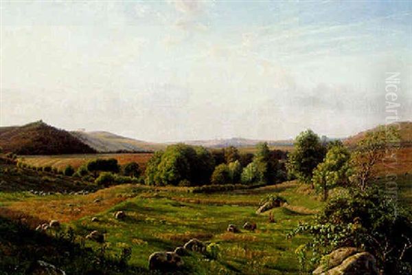 Aabent Landskab Fra Skanderborgegnen Oil Painting by Vilhelm Kyhn