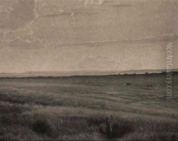 K+er Pa Engen En Sommerdag Oil Painting by Vilhelm Kyhn