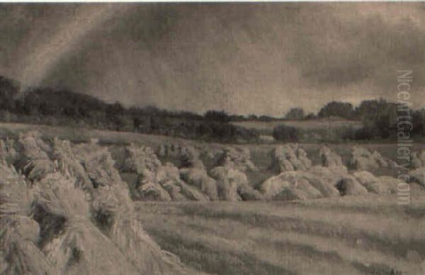 Efter Regn I H+stens Tid Oil Painting by Vilhelm Kyhn