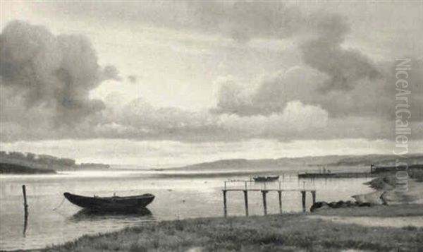 Fra Kolding Fjord Oil Painting by Vilhelm Kyhn