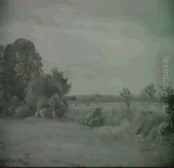 Opklarende Vejr. Eftermiddag I Bisholt Oil Painting by Vilhelm Kyhn