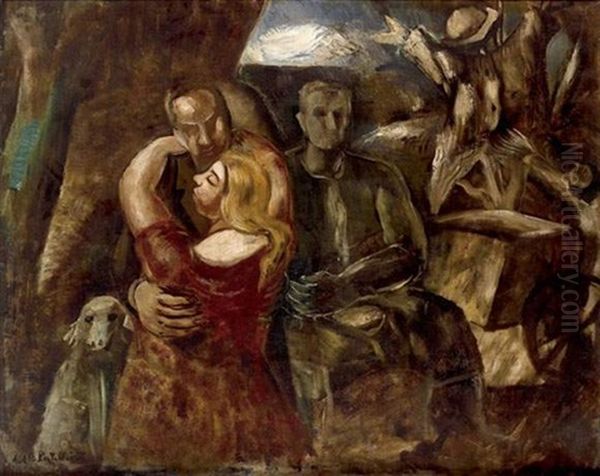 Fete Villageoise Oil Painting by Amedee Marie Dominique Dubois de La Patelliere