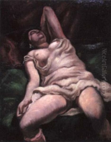 Le Nu Renverse Oil Painting by Amedee Marie Dominique Dubois de La Patelliere