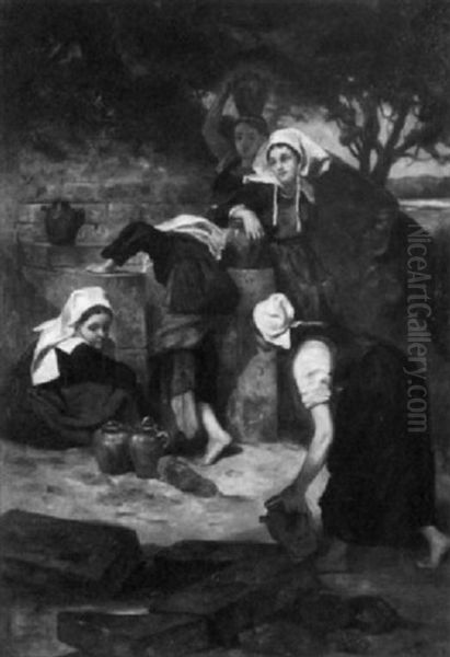 At The Well Oil Painting by Henry Herbert La Thangue