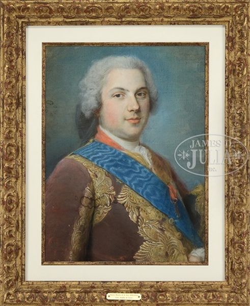 Portrait Of Louis, Dauphin De France Oil Painting by Maurice Quentin de La Tour