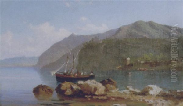 Barche Sul Lago Oil Painting by Alessandro la Volpe