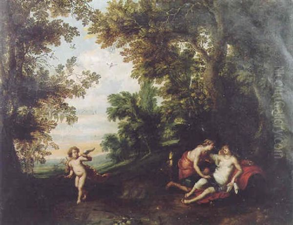 Diana And Callisto Oil Painting by Jasper van der Laanen