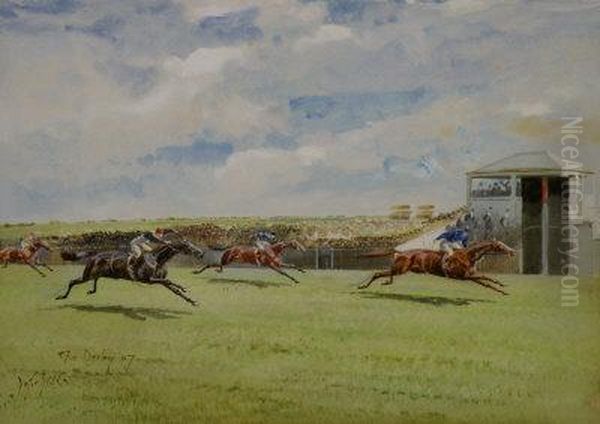 'the Derby Oil Painting by John Axel Beer