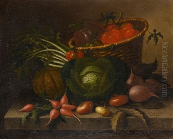 Still Life With Vegetables Oil Painting by Paul Lacroix