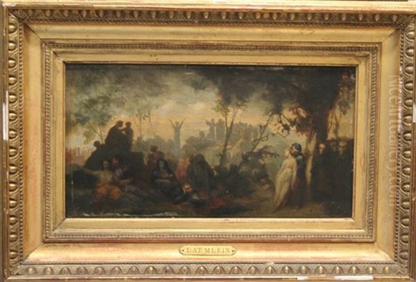 Scene De Theatre Oil Painting by Alexandre Laemlein