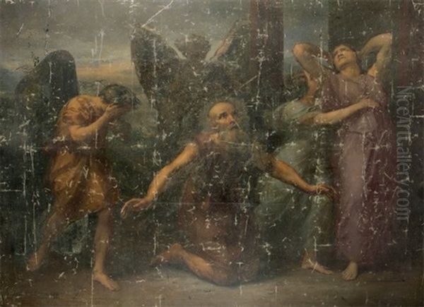 Job Eprouve Oil Painting by Alexandre Laemlein