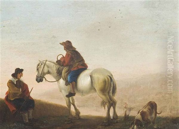 The Resting Travellers Oil Painting by Pieter Jacobsz Van Laer