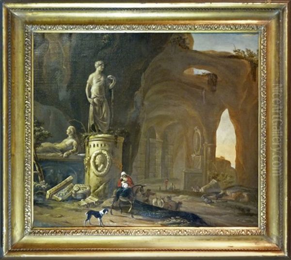 Architektur-capriccio Oil Painting by Pieter Jacobsz Van Laer