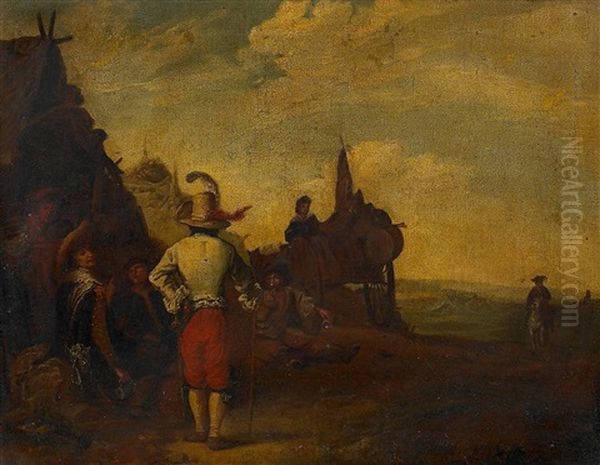 Reiterlager Oil Painting by Pieter Jacobsz Van Laer