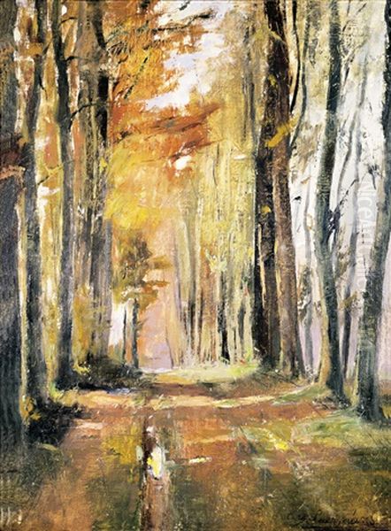 Dreve En Automne Oil Painting by Eugene Laermans
