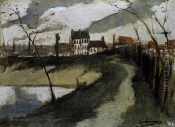 Banlieue Oil Painting by Eugene Laermans