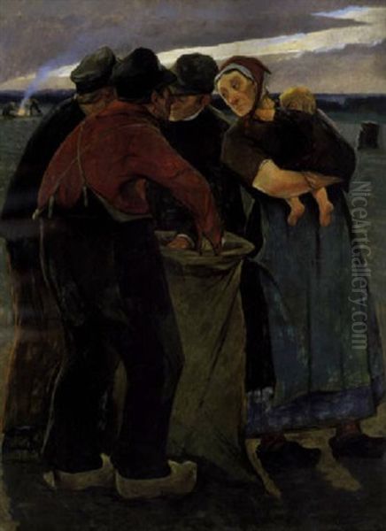 L'automne Oil Painting by Eugene Laermans