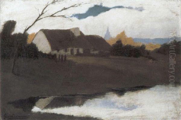 Coin De Brabant Oil Painting by Eugene Laermans