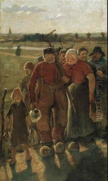 Un Matin Oil Painting by Eugene Laermans