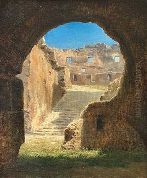 Fra Palatinerhojen I Rom Oil Painting by Thorald Laessoe