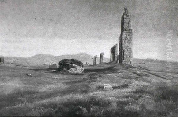 Fra Den Romerske Campagne Oil Painting by Thorald Laessoe