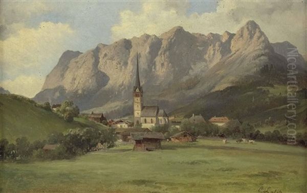 Bischofshofen Im Salzburgischen Oil Painting by Carl Lafite