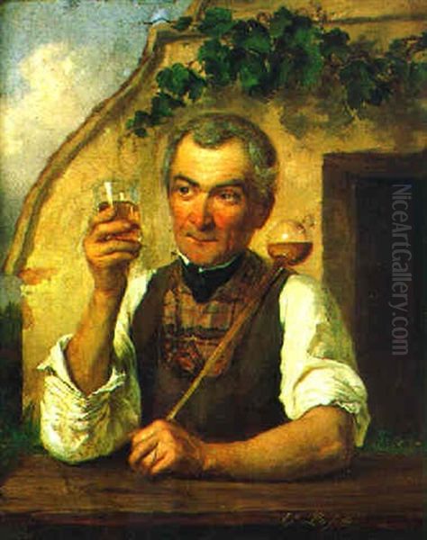 Portrait Eines Weinhauers Oil Painting by Ernst Lafite