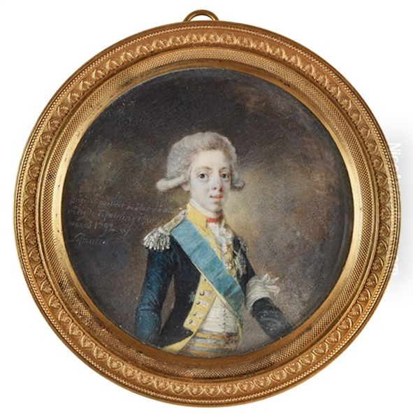 Konung Gustaf Iv (1778-1837) Oil Painting by Niklas Lafrensen the Younger