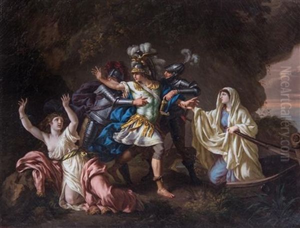 Renaud Abandonnant Armide Oil Painting by Jean Jacques Lagrenee the Younger