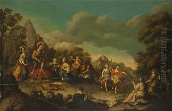 Apollon Und Die Musen Oil Painting by Gerard de Lairesse