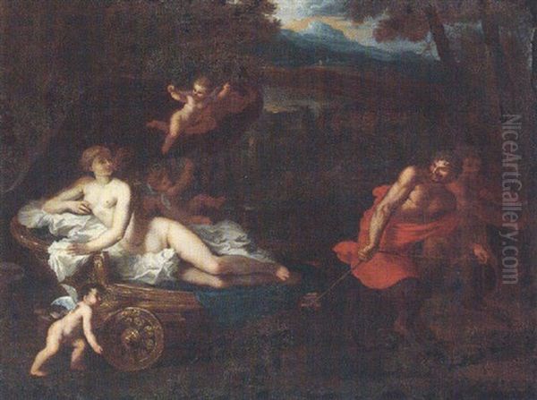 Venus In Her Chariot Drawn By Satyrs Oil Painting by Gerard de Lairesse