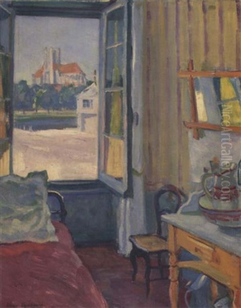 La Fenetre Ouverte Oil Painting by Arnold Borisovich Lakhovsky