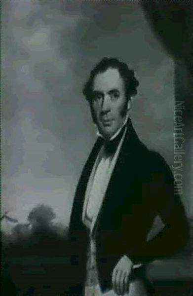 Portrait Of A Gentleman Oil Painting by  Lam Qua