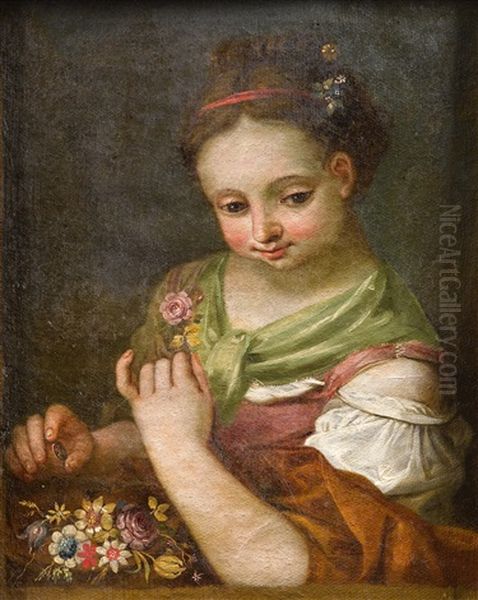 Drei Jahreszeiten, Fruhling; Sommer; Herbst (3 Works) Oil Painting by Giulia Lama