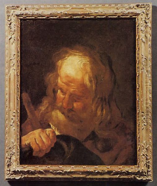 Ritratto Di Vecchio Barbato Oil Painting by Giulia Lama