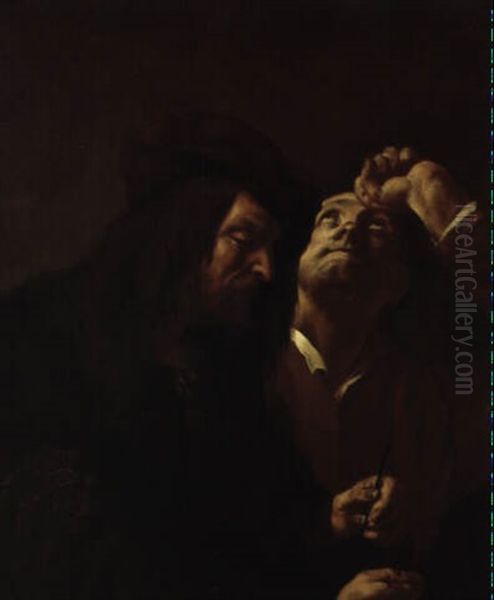 Der Maler Und Sein Modell Oil Painting by Giulia Lama